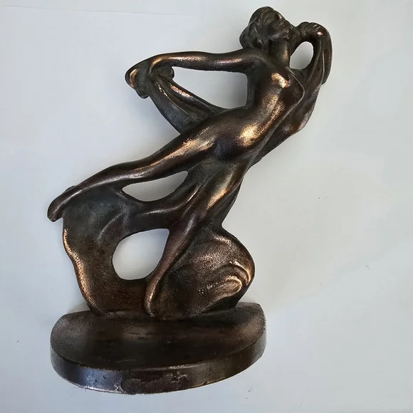 Vintage bookend book end Art Noveau Hubley Deco dancer woman dancing